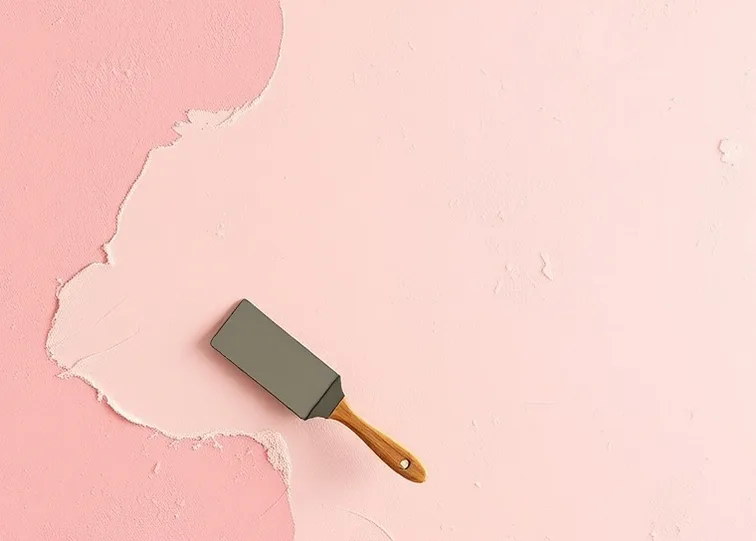 Application d'un enduit décoratif à la lisseuse sur un mur