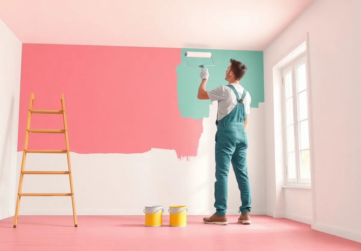 Peintre Guérande 44350 en intervention sur un chantier